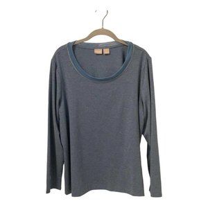 Chicos Zenergy Women's Sparkle Blue Long Sleeve Top Size Chico's 3 /XL